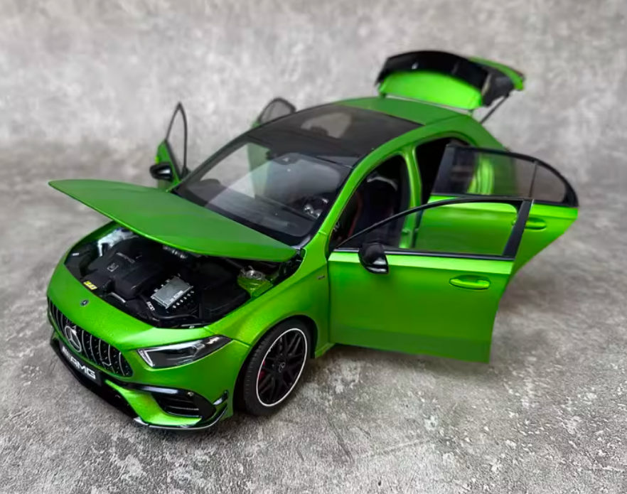 1:18 Mercedes-Benz AMG A45 S  Green Demon  NZG Magic Flame Green Special Edition LTD 200PCS ONLY DIECAST car Model