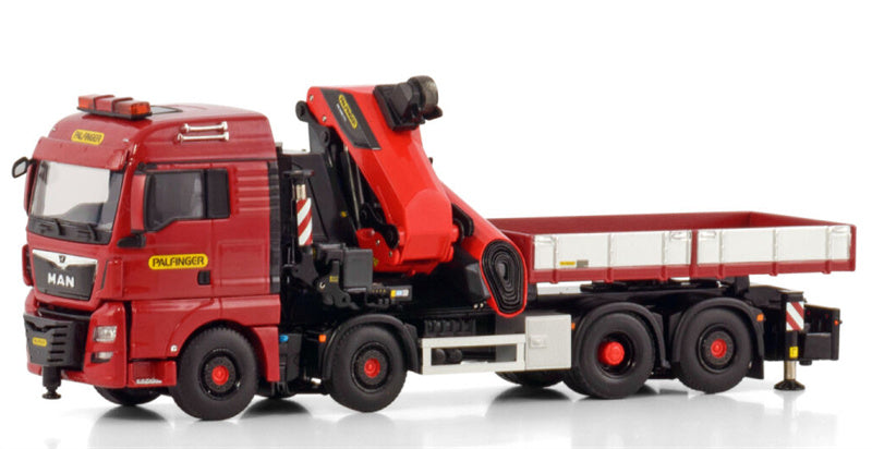 WSI MAN TGX XLX EURO 6C FACELIFT 8X2 TAG AXLE WITH PALFINGER PK 1650 TEC + JIB DEMOUNTABLE BODY Premium Line 1:50 Truck Pre-built Model