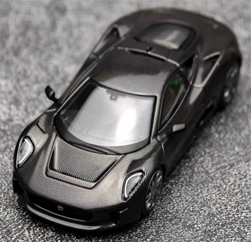 MINIGT Jaguar C-X75 Test Car Carbon patterned black 1:64 Car Pre-built Model view5