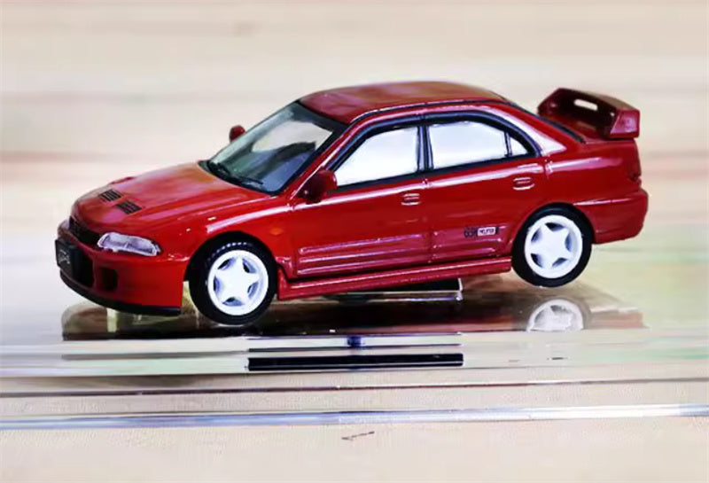 BM Creations MITSUBISHI LANCER EVO II RIGHT HAND DRIVE Red 1:64 Car Pre-built Model