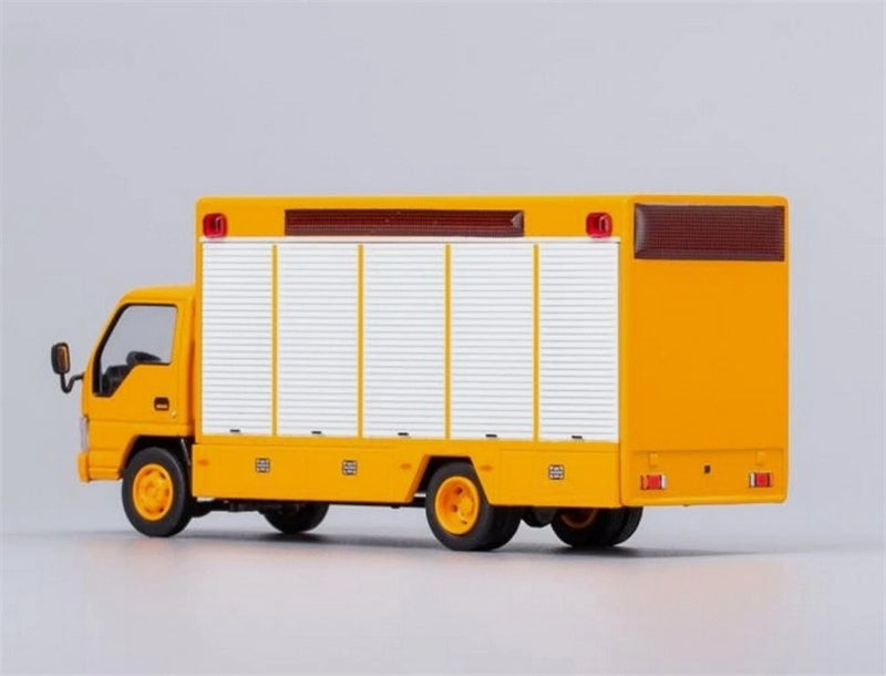 GCD Isuzu N Series REWARD 4K engineering vehicle Yellow LHD 1:64 Truck Pre-built Model view5