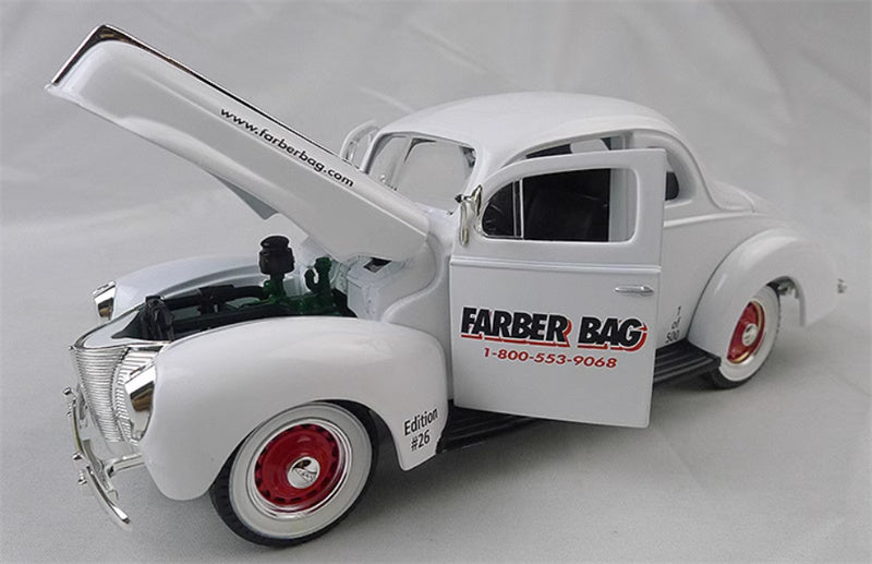 SpecCast Farber Bag 1940d Vintage Car white Limited Edition 500PCS ONLY 1:25 Car Pre-built Model