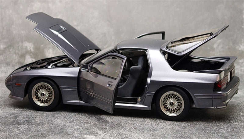WHELART Mazda Savanna RX-7 FC3S Unlimited Edition Metallic Gray Limited Edition 1:18 Car Pre-built Model view4