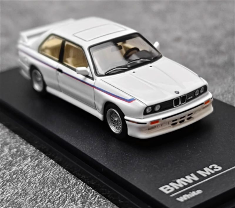 Almost Real BMW M3 E30 White 1:64 Car Pre-built Airliner Model Display view4