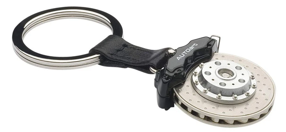AUTOART Black brake disc keychain Pre-built Model view1
