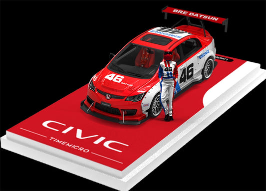 TimeMicro Honda Civic FD2 explosive redesign #46 w/ Figure Version Limited Edition 1:64 Car Pre-built Model view1
