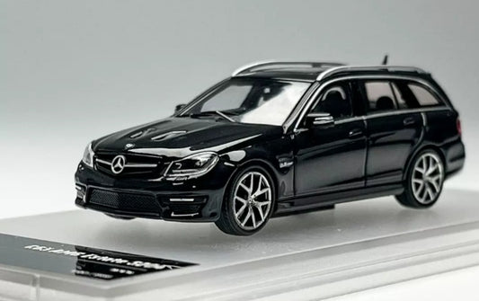 1:64 Mercedes-Benz C63 AMG Estate S204  Black KING MODEL  Limited Edition 999PCS ONLY DIECAST Model