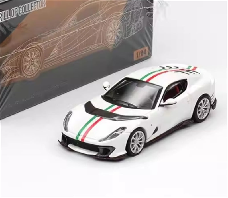 TOC Ferrari FE812C Coupe Sports BIANCO ITALIA 1:64 Car Pre-built Model