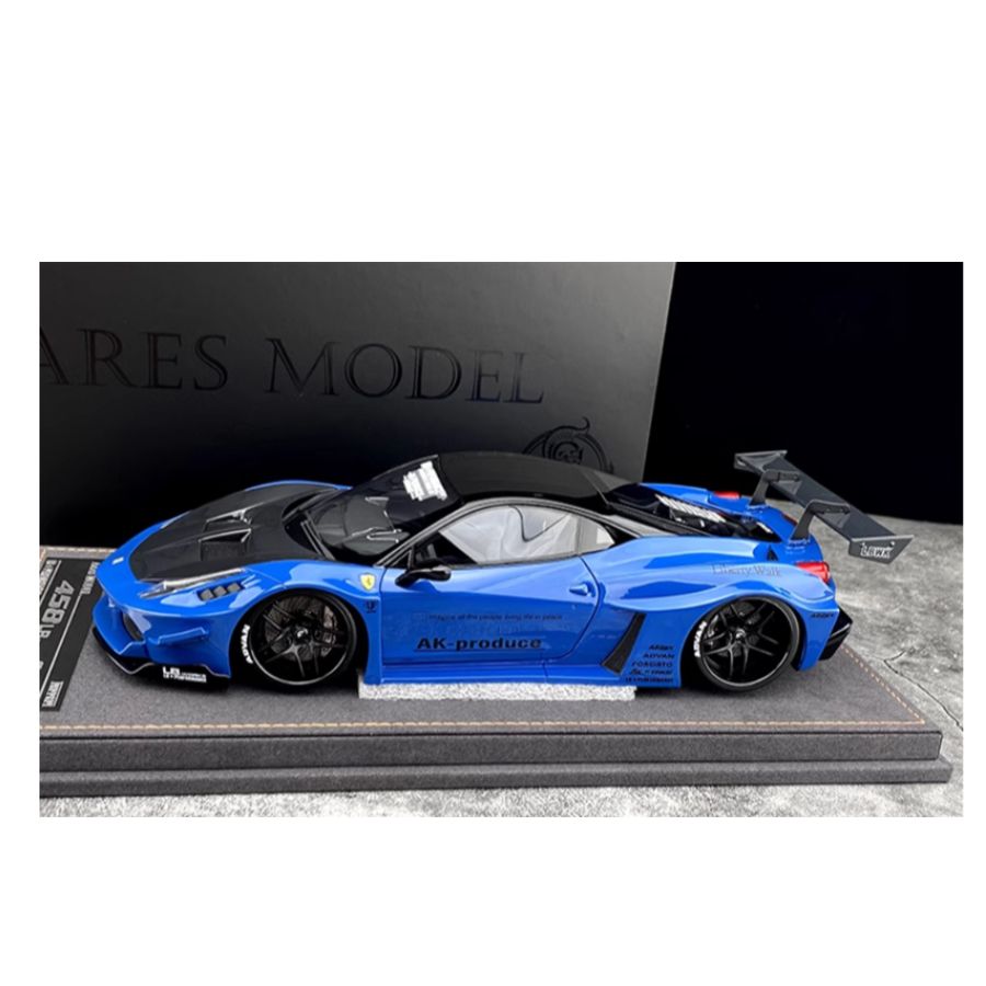 ARES MODEL Ferrari 458GT sports car Limited Edition Blue 1:18 Resin Car