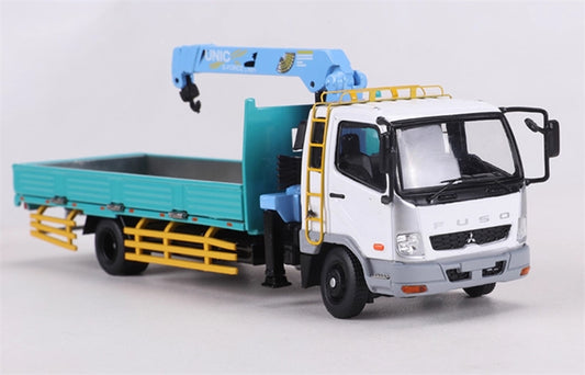 GCD Mitsubishi Fuso Boom Crane Truck white green with 6 wooden crates Limited Edition 888PCS ONLY RHD 1:64 Truck Pre-built Model view2