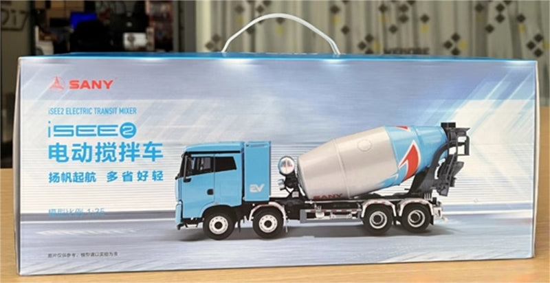 SANY EV new energy concrete mixer truck 1:35 Truck Pre-built Model
