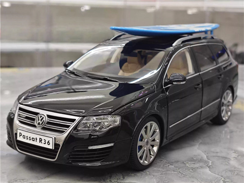 NZG Volkswagen VW Passat Estate R36 Classic ceramic jar Car Pearl black with pedal Limited Edition 199PCS ONLY 1:18 Car Pre-built Model view1