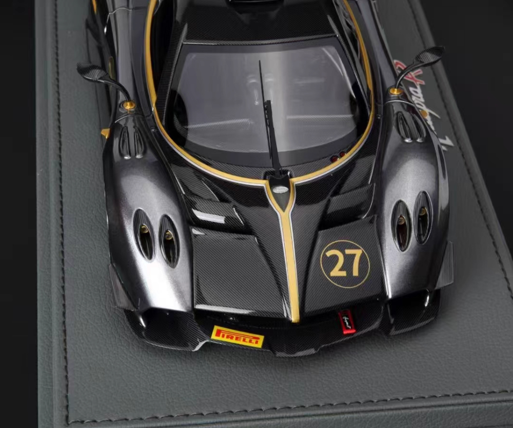 BBR MODELS Pagani Huayra R Limited Edition Metal Grey Pirelli 1:18 Car Pre-built Model view4
