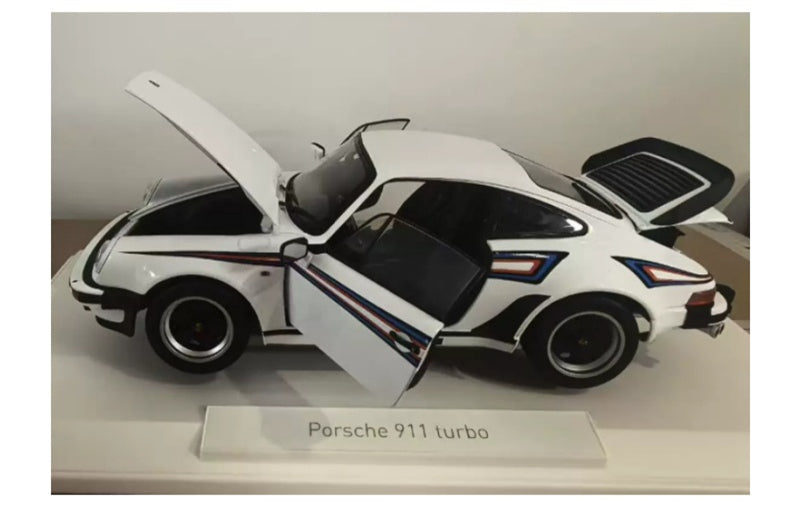 1:18 Porsche 911 Turbo 3.3  White w/ stripe NOREV  DIECAST Model