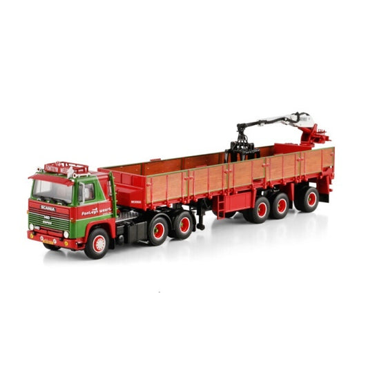 1:50 SCANIA FONTEIJN WEERT O series 6X2 BRICK TRAILER 3 AXLE WSI   Diecast Model