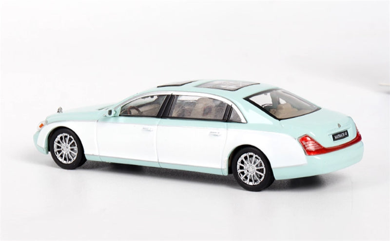 Stance Hunters Mercedes Maybach 62 Extended Edition T Blue / White 1:64 Car Pre-built Model view5