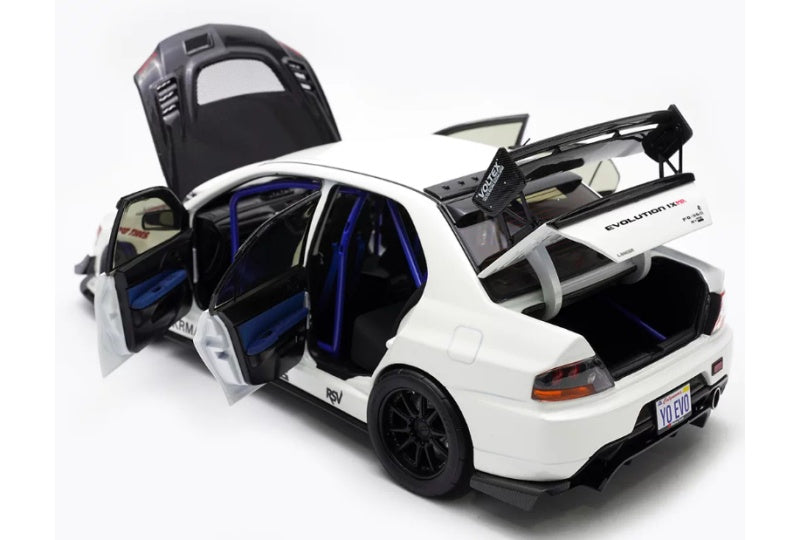 1:18 Mitsubishi EVO IX MR FQ-360  white Super A Limited Edition 399PCS ONLY DIECAST Model
