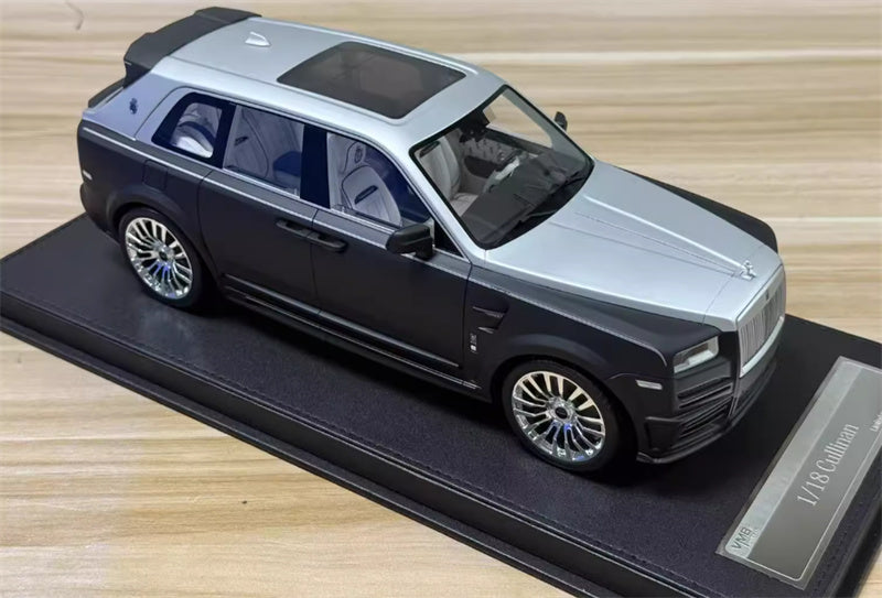 1:18 Rolls Royce Cullinan Matte black silver dual VMB Resin Car Model view4