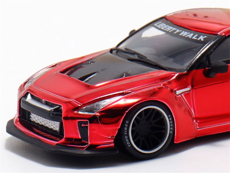 mymodelcollect Nissan GT-R R35 LBWK Limited Edition Electroplating Red 1:64 Car Pre-built Model view11