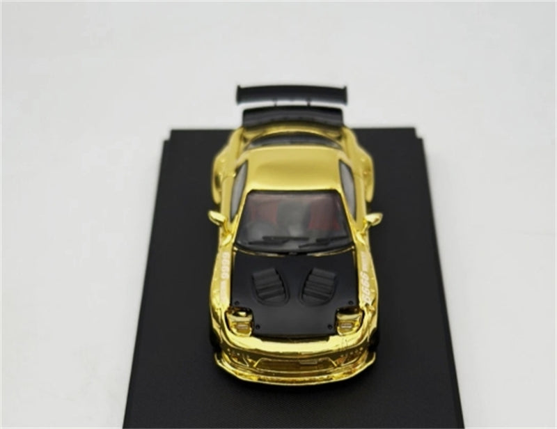 1:64 Mazda RX-7 Rocket Bunny Chrome Gold Master DIECAST Limited Edition 799pcs ONLY Model