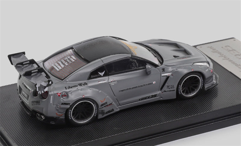 mymodelcollect Nissan GT-R R35 LBWK Limited Edition Battle Grey 1:64 Car Pre-built Model view2