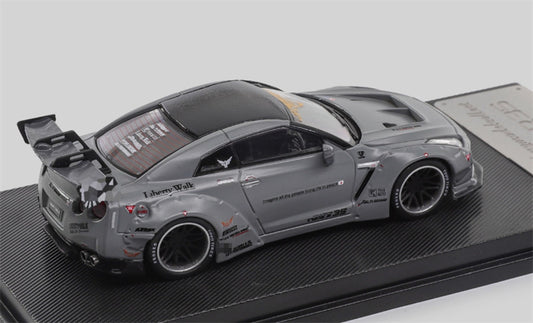 mymodelcollect Nissan GT-R R35 LBWK Limited Edition Battle Grey 1:64 Car Pre-built Model view2