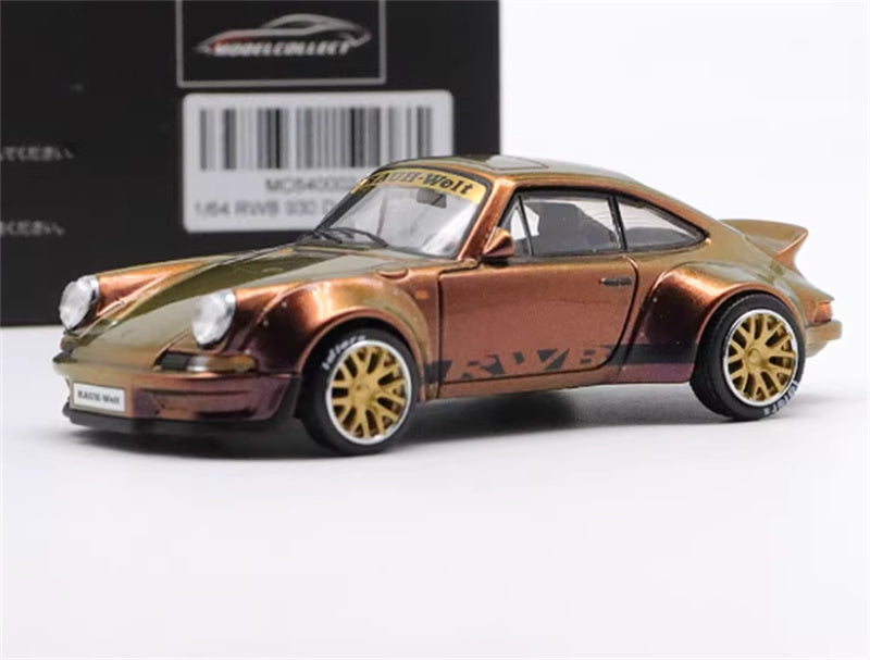 mymodelcollect Porsche RWB 930 Duck Wing chameleon Limited Edition 1500PCS ONLY RAUH - Welt 1:64 Car Pre-built Model view1