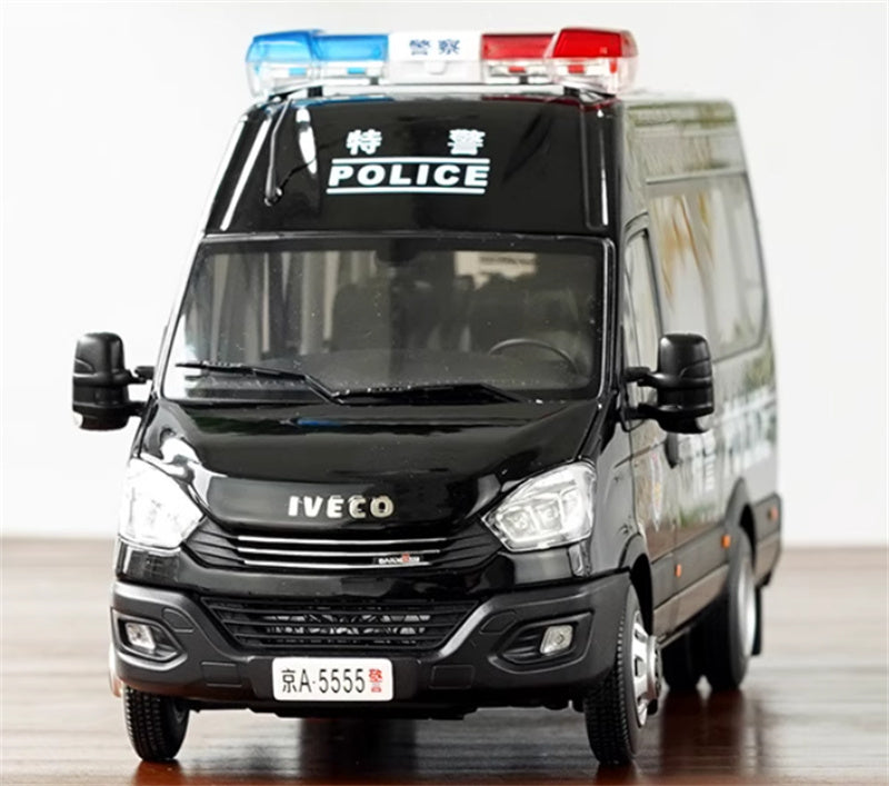 NAVECO Iveco Oushengte police car black 1:24 Car Pre-built Model view8