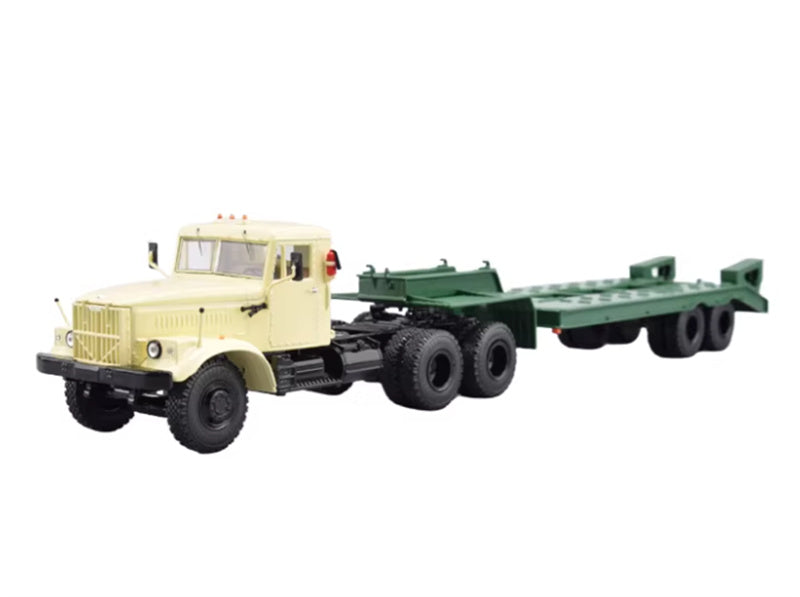 StartScaleModels RUSSIAN KRAZ - 258 - CHMZAP - 5523 HEAVY TRACTOR TRUCK WITH TRAILER 1:43 Truck Pre-built Airliner Model Display view1