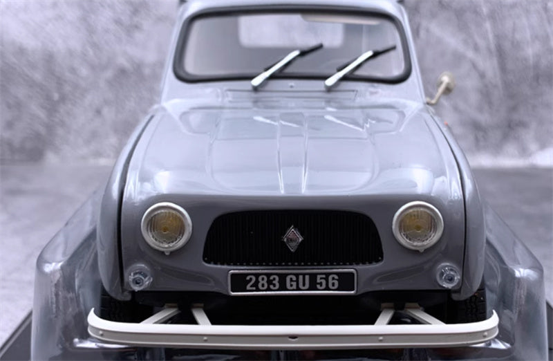 NOREV Renault 4 Fourgonnette Pickup 1965 Grey fully open 1:18 Car Pre-built Model view6