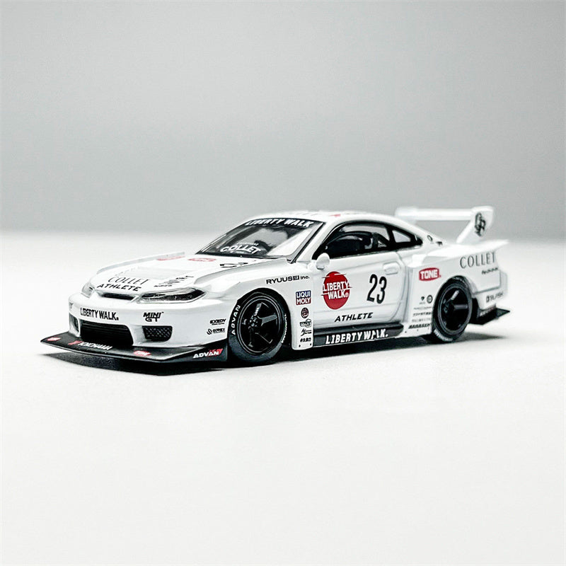 1:64 Nissan S15 Silvia LB-Super Silhouette Athlete White MINIGT DIECAST Model