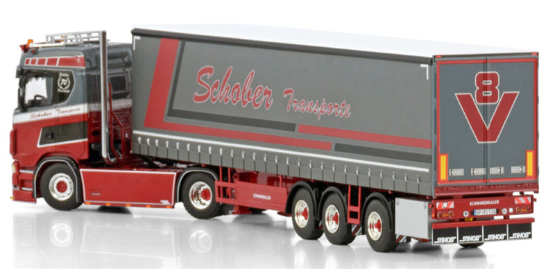 WSI  SCANIA S NORMAL CS20N 4X2 CURTAINSIDE TRAILER - 3 AXLE Schober 1:50 DIECAST Truck Lorry
