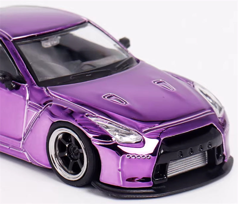 LMLF MODEL Nissan GT-R R35 Pandem Rocket Bunny Electroplating purple Limited Edition 500PCS ONLY 1:64 Car Pre-built Model view7