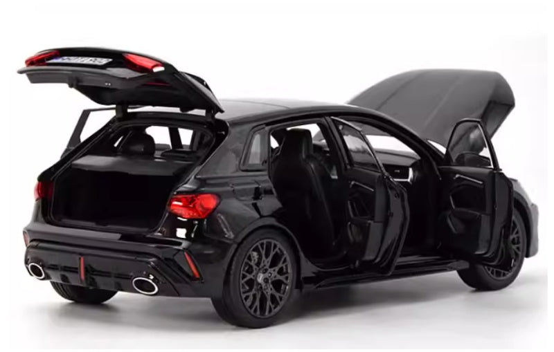 1:18 Audi RS3 A3 Norev Black Diecast Model view3