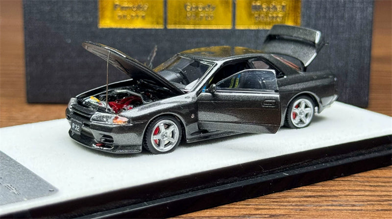 1:64 Nissan GTR R32  Metallic Gray PGM Regular Version Limited Edition 999PCS ONLY DIECAST Model