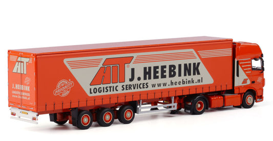 WSI DAF XF SSC 4X2 CURTAINSIDE TRAILER Heebink 1:50 Truck Pre-built Model