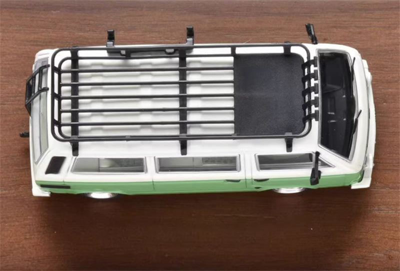 Mortal Model Volkswagen T3 Van BBS Low lying version White green double spelling With accessories 1:64 Car Pre-built Airliner Model Display view7