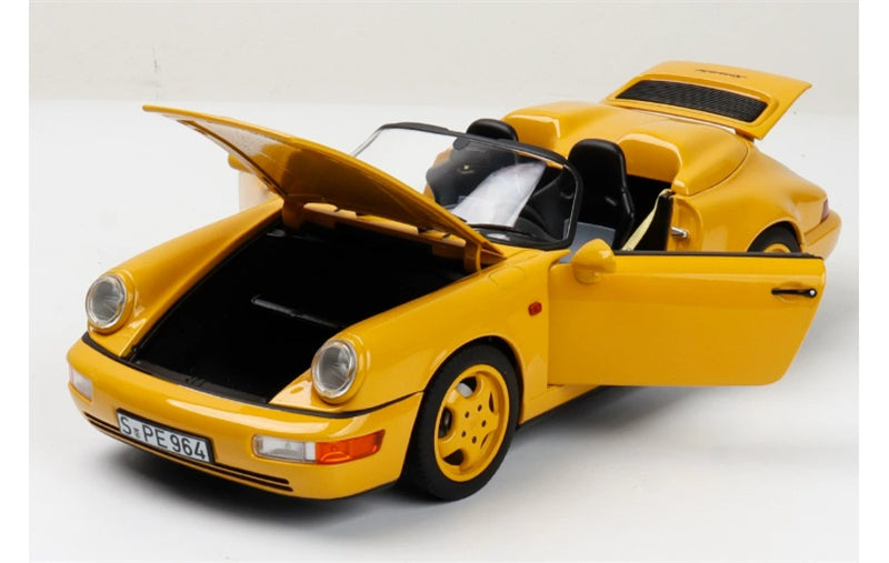 1:18 Porsche 911 964 Speedster  Yellow Duck Tail NOREV convertible version DIECAST Model