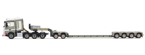 WSI BENZ AROCS MP4 2.300 STREAM SPACE 8X6 LOW LOADER  EURO 4 AXLE DOLLY  2 AXLE AFFOLTER 1/50 DIECAST Truck