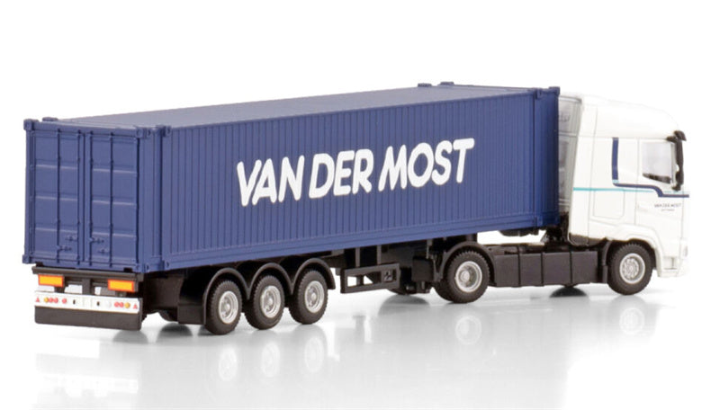 WSI DAF XG 4X2 CONTAINER TRAILER 45 FT - 3 AXLE Van der Most 1:87 Truck Pre-built Model