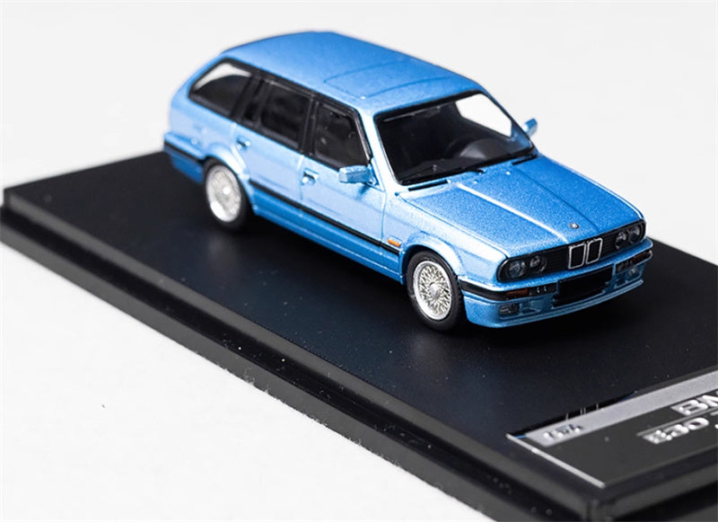 Mortal BMW E30 3 Series Touring regular version Openable Hood Pearl Blue Limited Edition 799PCS ONLY 1:64 Car Pre-built Model view5