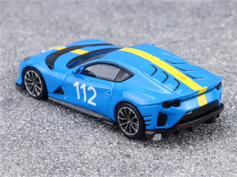 TOC Ferrari FE812C Coupe Sports FRENCH RACING BLUE #112 1:64 Car Pre-built Model