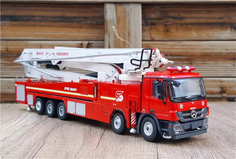 SANY JP65 65M large-span lifting jet fire truck Limited Edition 1:50 Truck Pre-built Model