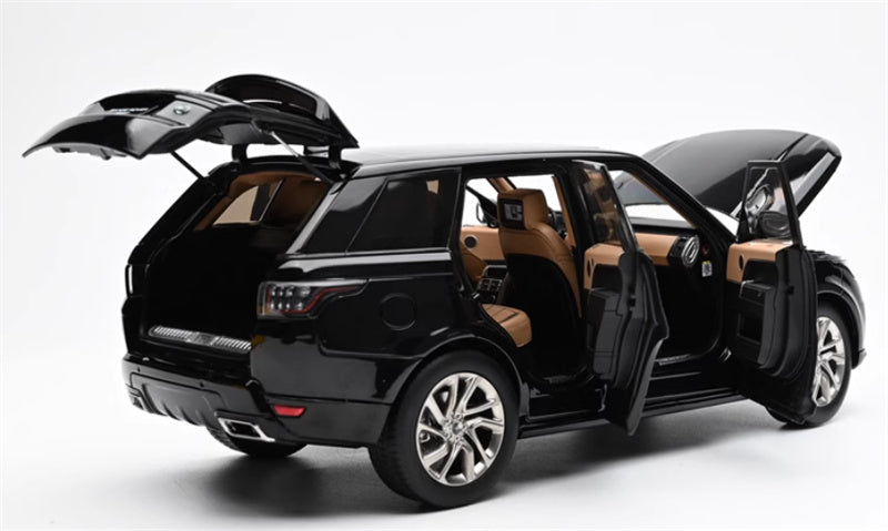 WHELART Range Rover Sport 2018 black - Silver wheels 1:18 Car Pre-built Model view5