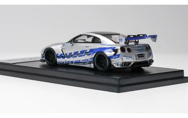 1:64 Nissan GTR R35 LB   ET Model x MC Fast Silver Blue FNF Limited Edition 999PCS ONLY DIECAST Model