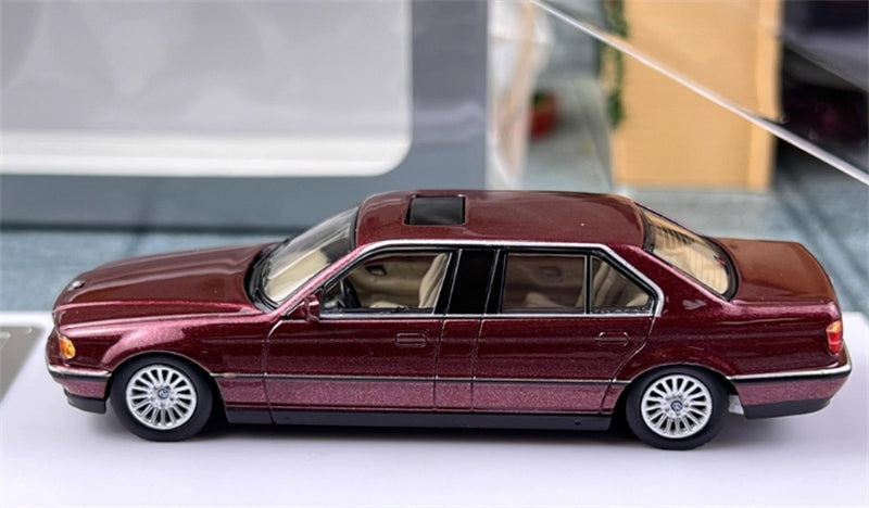 1:64 BMW E38 7 Series L7 98-01 Cherry Red DCM DIECAST Limited Edition 499pcs ONLY Model
