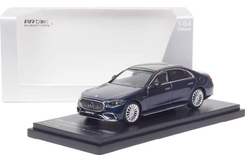 Almost Real Mercedes - AMG S 63 E Performance 2023 Nautic Blue 1:64 Car Pre-built Airliner Model Display view8