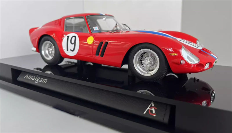 1:18 Ferrari 250GTO red Amalgam Le Mans #19 Resin Car Model view7