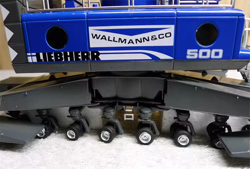 NZG Liebherr LHM 500 Mobile Harbour Wallmann & co Crane blue 1:87 DIECAST Crane Truck