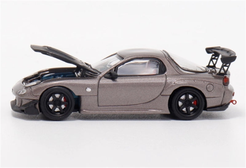 1:64 Mazda RX-7 RE Amemiya‌ Metallic Grey BSC DIECAST Limited Edition 499pcs ONLY Model